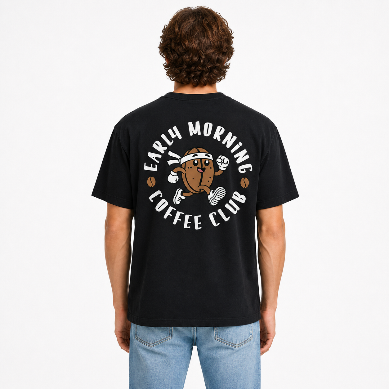 Early Morning Coffee Club Dual Print Tee