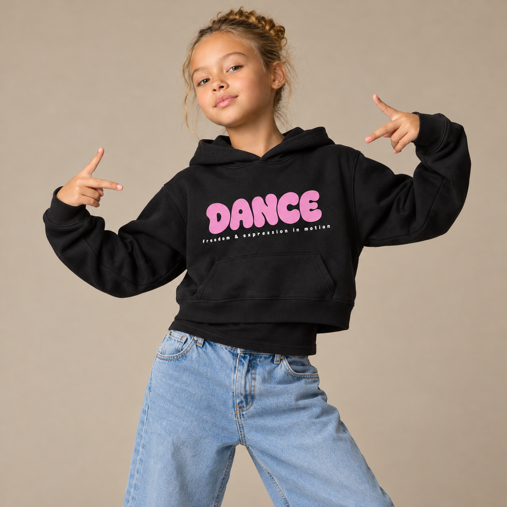 DANCE Freedom & Expression In Motion Kids Cropped Hoodie