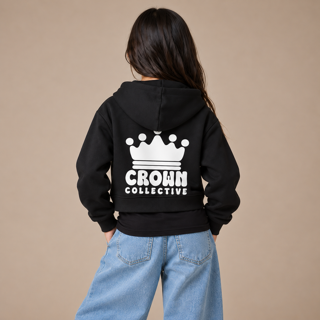 Crown Collective Bubble Kids Cropped Hoodie