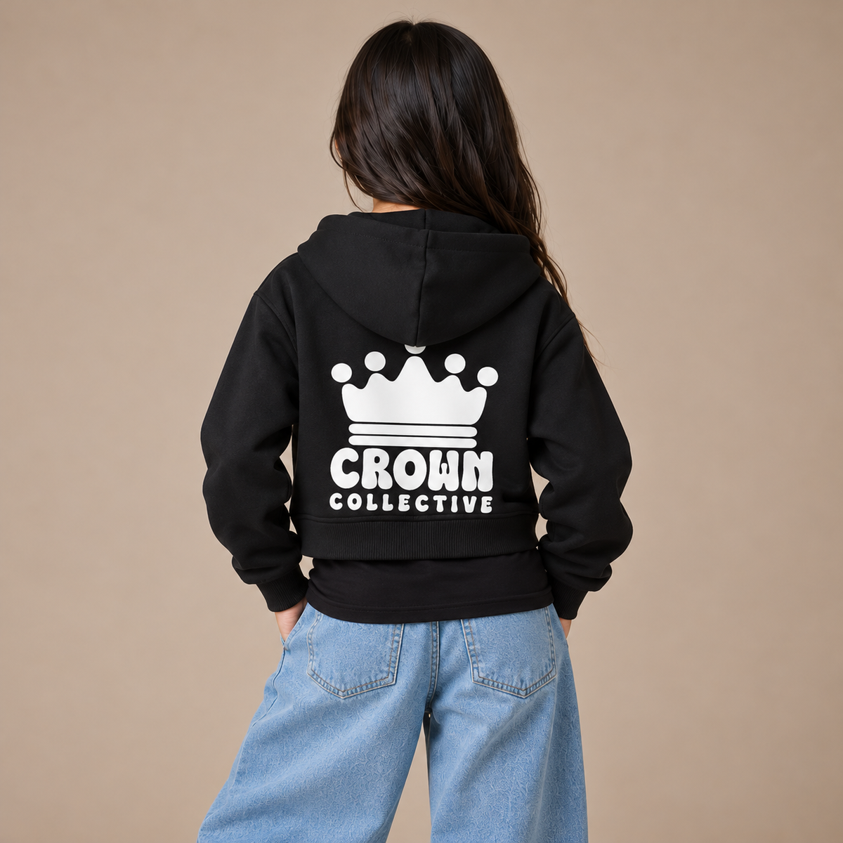 Crown Collective Bubble Kids Cropped Hoodie