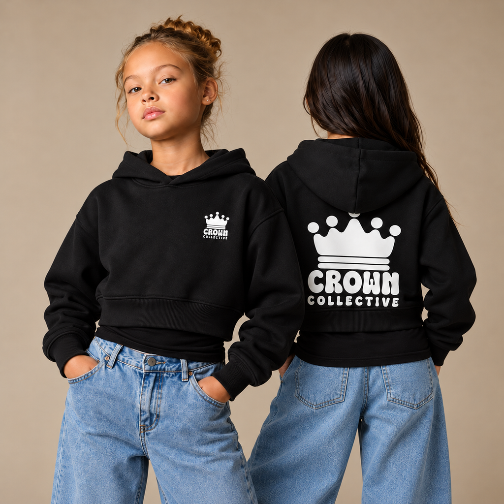 Crown Collective Bubble Kids Cropped Hoodie