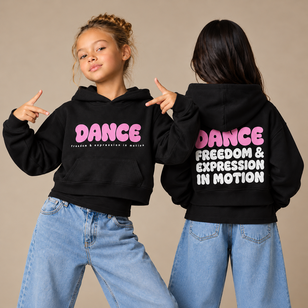 DANCE Freedom & Expression In Motion Kids Cropped Hoodie