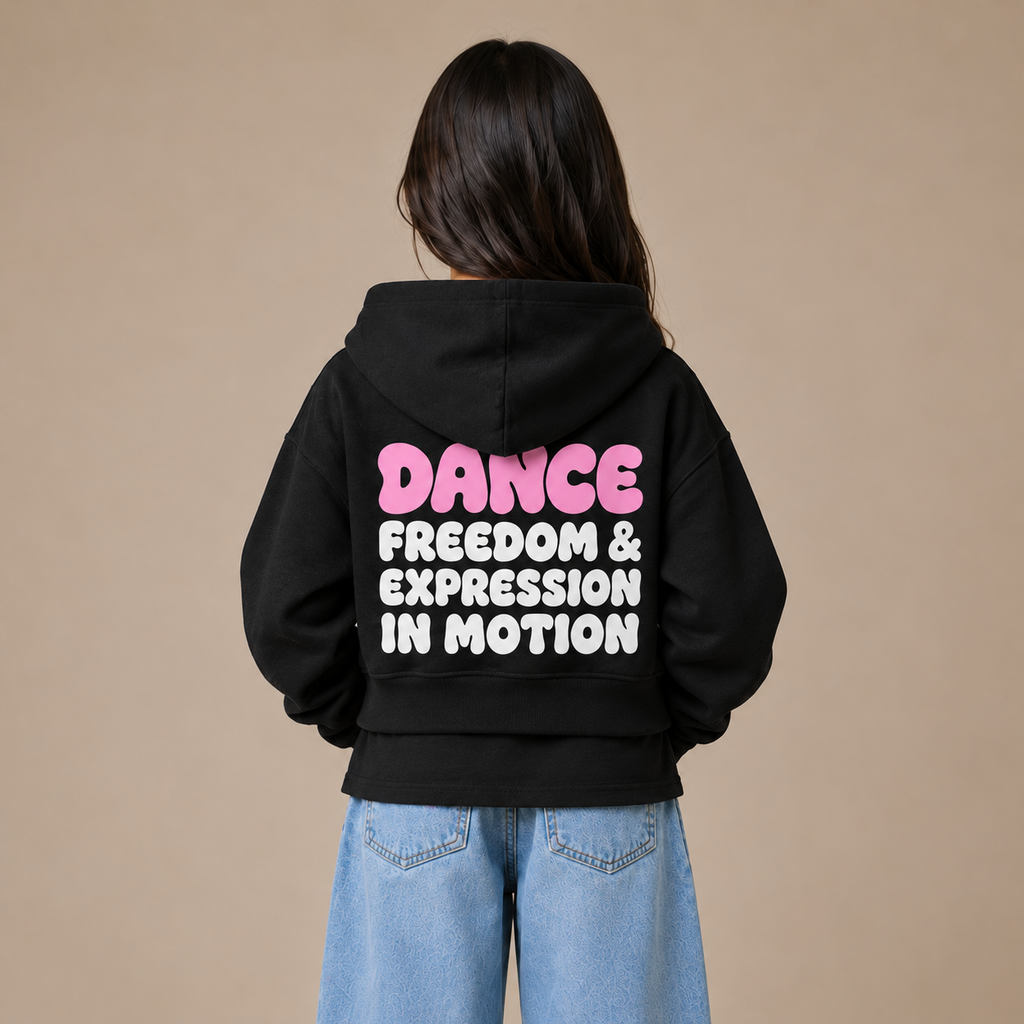 DANCE Freedom & Expression In Motion Kids Cropped Hoodie