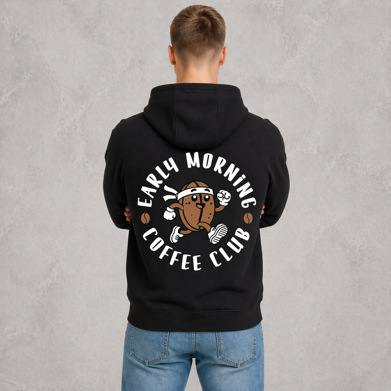 Early Morning Coffee Club Dual Print Hoodie